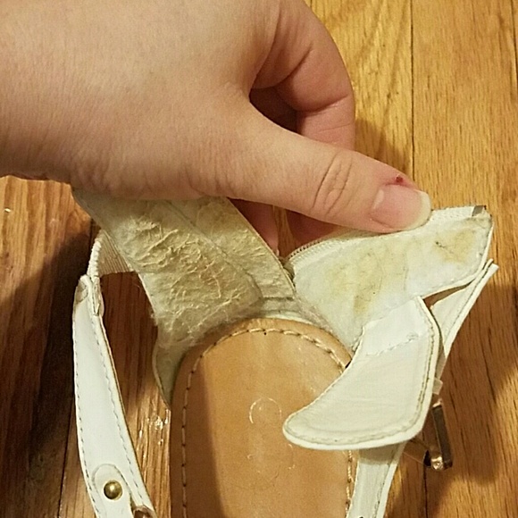 White/Gold Sandals - Picture 6 of 6